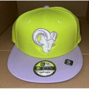 Los Angeles rams two tone 9fifty Lime Green and Lavender Snapback Hat
